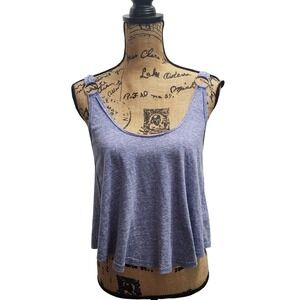 We The Free Women's XS Blue Tank Top with Ring Detail Casual‎ Sleeveless
